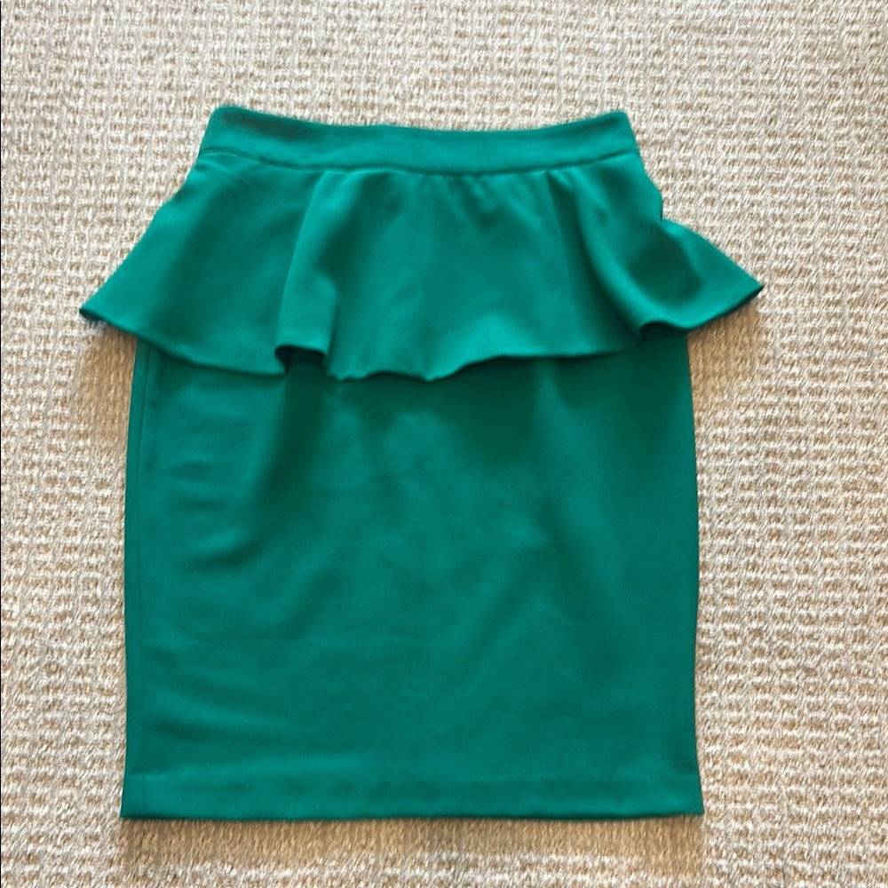 Hunter Green Ruffled Women's Skirt